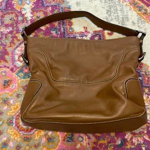 Brown leather Michael Kors hobo bag
